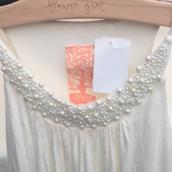 NWT Girl’s Pearl Embellished Knit Bubble Dress - Picture 2 of 6